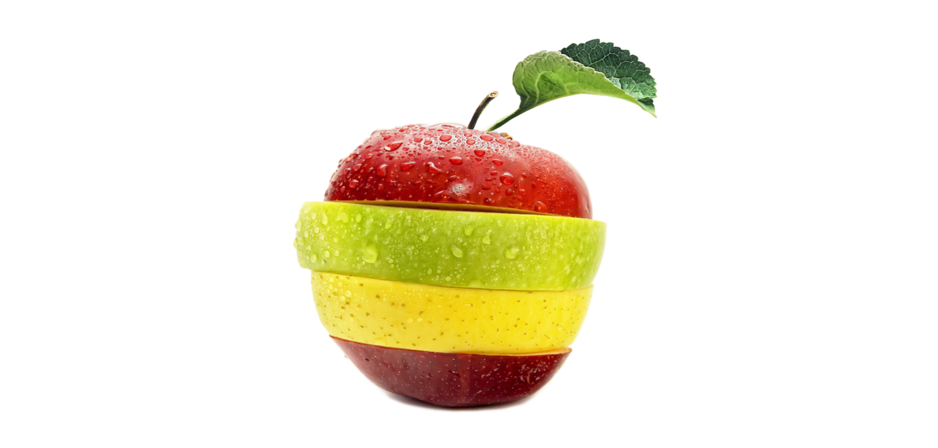 Image of apple with different Peals. Shows how you can be unique.